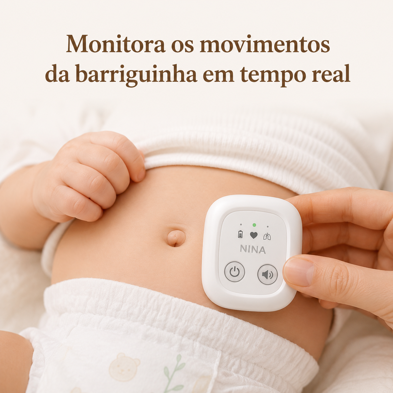 NINA™ - A Corujinha Vigilante | Sensor Abdominal com Alarme Vibratório