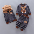 Conjunto Esportivo Bebê Natal | Roupa Outono/Inverno com Capuz 6M–4 Anos