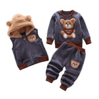 Conjunto Esportivo Bebê Natal | Roupa Outono/Inverno com Capuz 6M–4 Anos