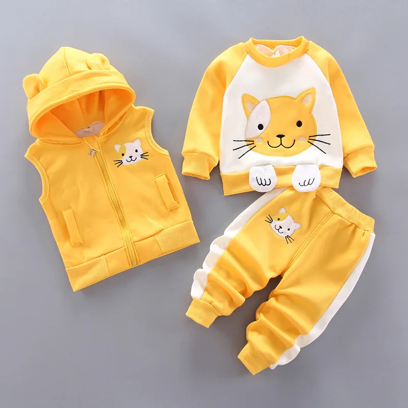 Conjunto Esportivo Bebê Natal | Roupa Outono/Inverno com Capuz 6M–4 Anos