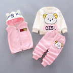 Conjunto Esportivo Bebê Natal | Roupa Outono/Inverno com Capuz 6M–4 Anos