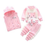 Conjunto Esportivo Bebê Natal | Roupa Outono/Inverno com Capuz 6M–4 Anos
