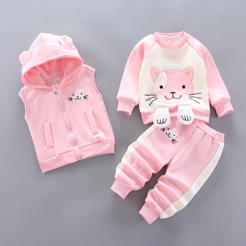 Conjunto Esportivo Bebê Natal | Roupa Outono/Inverno com Capuz 6M–4 Anos