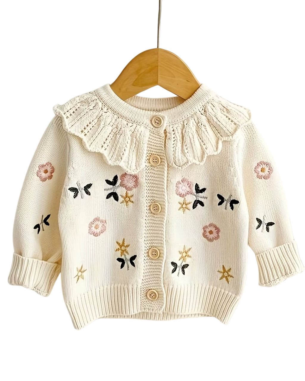 Cardigan Tricô Infantil Menina | Manga Longa 1–8 Anos