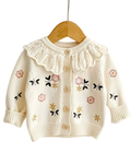 Cardigan Tricô Infantil Menina | Manga Longa 1–8 Anos