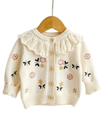 Cardigan Tricô Infantil Menina | Manga Longa 1–8 Anos