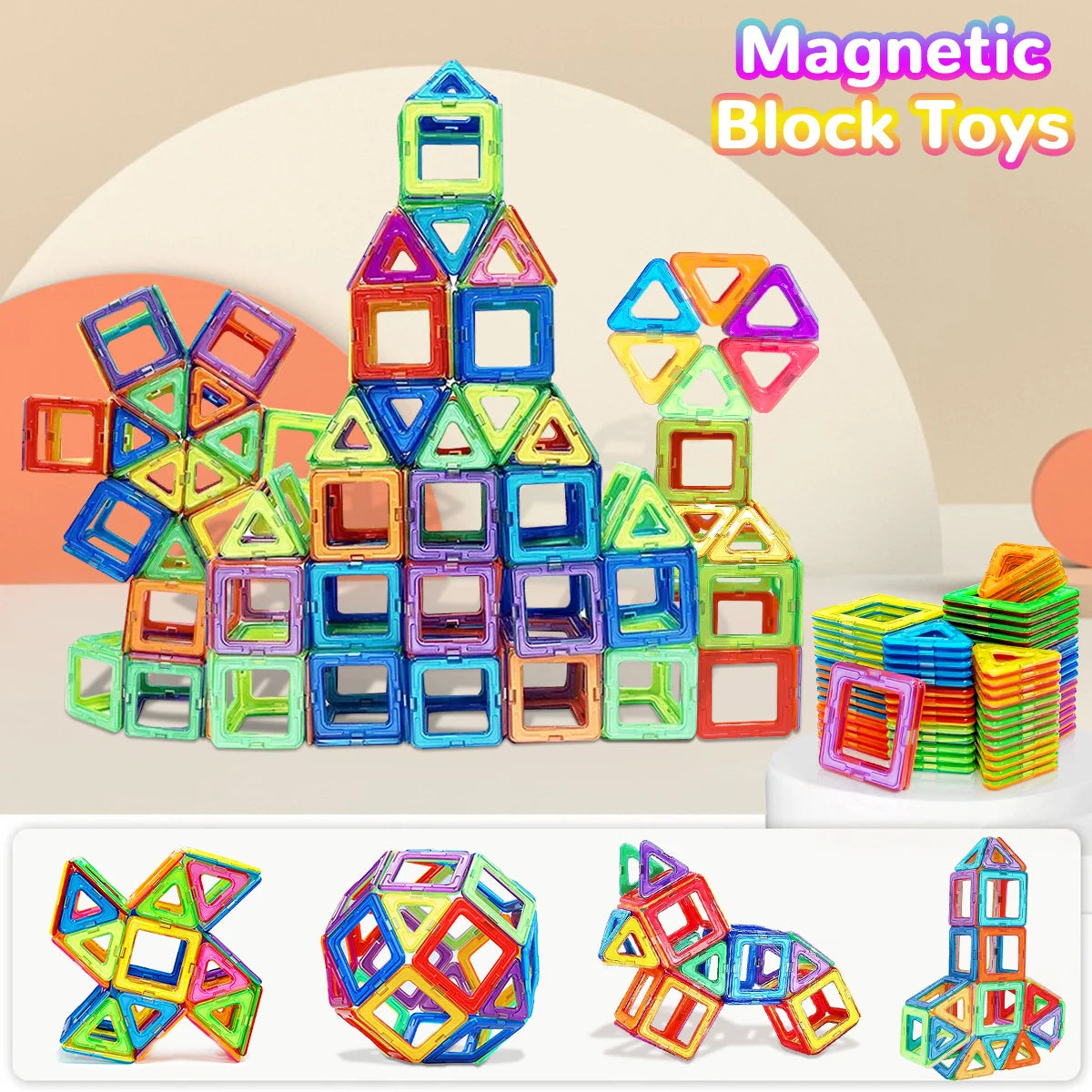 Blocos Magnéticos de Construção STEM | Brinquedo Educativo DIY