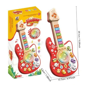Guitarra Eletrônica Infantil Girafa | Piano com Sons, Luzes e Animais