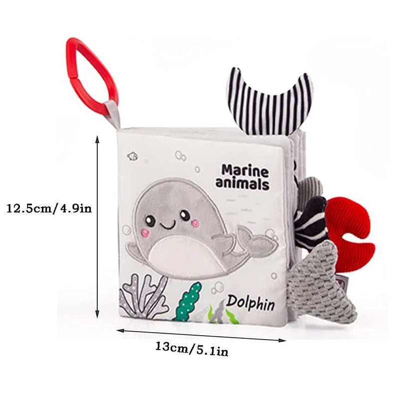 Livro Sensorial Bebê 3D Toque e Sinta | Estimulação Precoce 0–12 Meses
