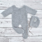 Kit Ensaio Fotográfico Recém-Nascido Teddy Bear | Fantasia e Macacão para Newborn