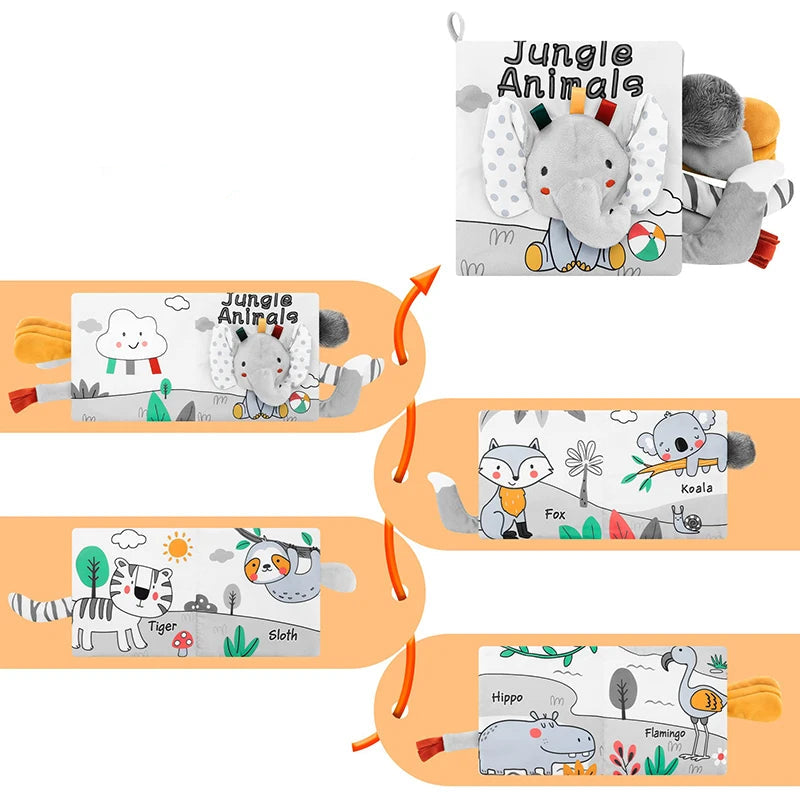 Livro Sensorial Bebê 3D Toque e Sinta | Estimulação Precoce 0–12 Meses