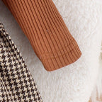 Conjunto 2 Peças Bebê Menina | Saia Xadrez + Gorro Preppy 0–18 Meses
