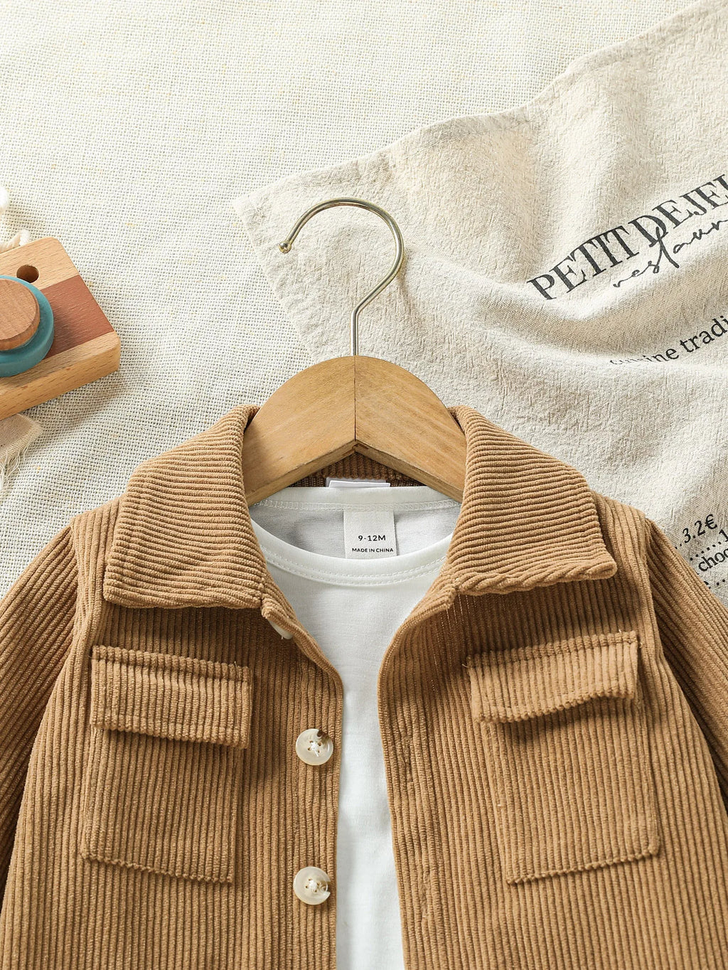 Conjunto 2 Peças Bebê Menino Teddy Bear | Jaqueta + Calça 4 Estações 3M–2 Anos