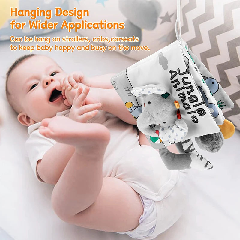 Livro Sensorial Bebê 3D Toque e Sinta | Estimulação Precoce 0–12 Meses