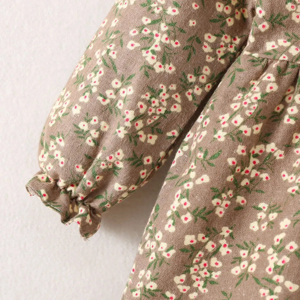 Vestido Floral Manga Longa