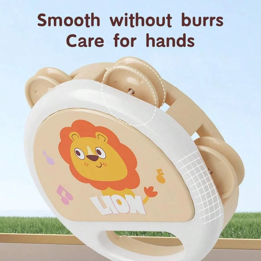 Pandeiro Musical Colorido Bebê | Percussão Sensorial Infantil