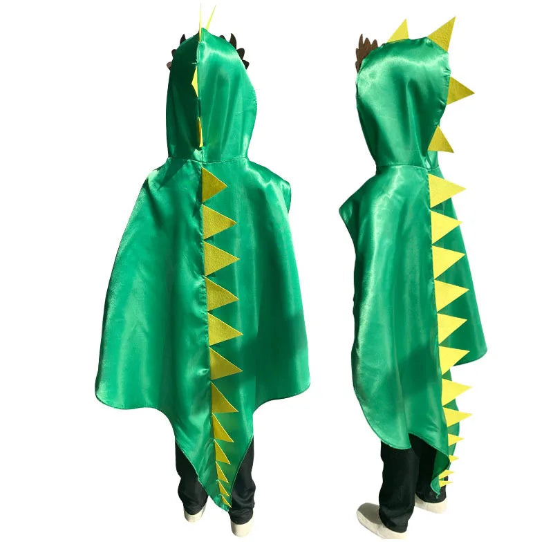 Capa com Capuz Dinossauro/Dragão | Fantasia Infantil com Máscara