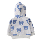 Jaqueta com Capuz Bebê Menino Teddy Bear | Polar Estampa Urso de Óculos Outono/Inverno 9M–3 Anos