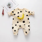 Macacão Bebê Estampa Banana | Pijama Algodão Unissex 0–24 Meses