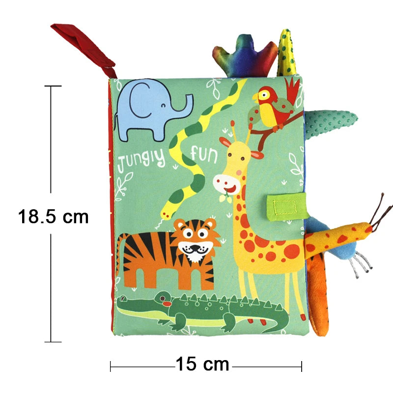 Livro Sensorial Bebê 3D Toque e Sinta | Estimulação Precoce 0–12 Meses