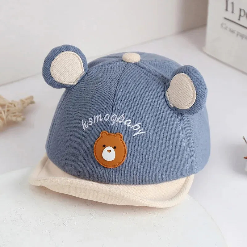 Boné Bebê Urso com Orelhinhas | Baseball Cartoon Animal Cute 6M–3 Anos
