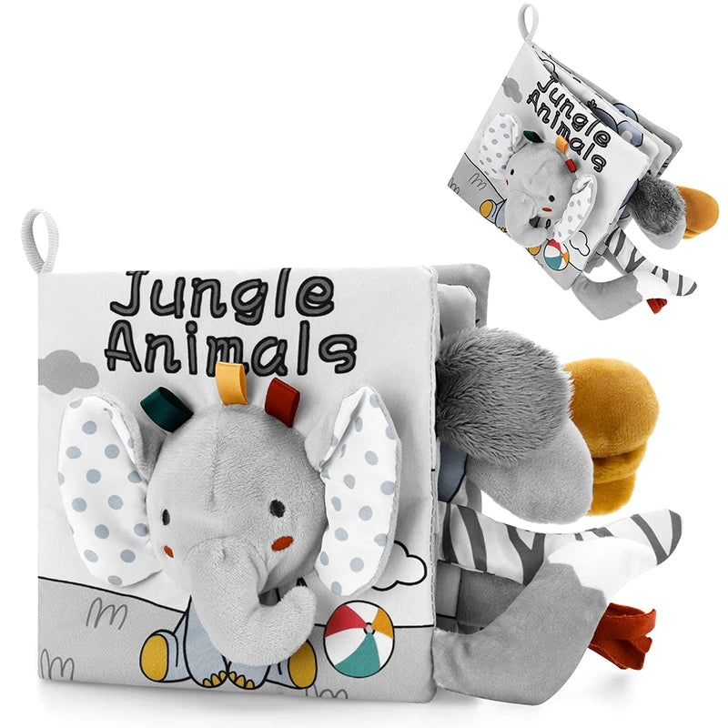 Livro Sensorial Bebê 3D Toque e Sinta | Estimulação Precoce 0–12 Meses