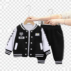 Conjunto Esportivo Infantil Teddy Bear | Casaco Baseball + Calça 2 Peças 12M–4 Anos