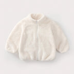 Casaco Pelúcia Infantil Gola Alta | Zíper Quentinho 9M–6 Anos