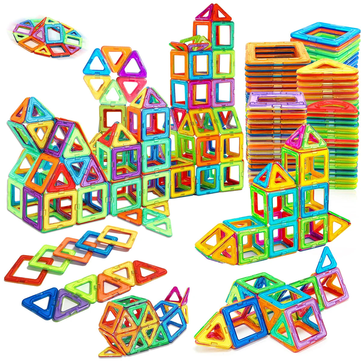 Blocos Magnéticos de Construção STEM | Brinquedo Educativo DIY