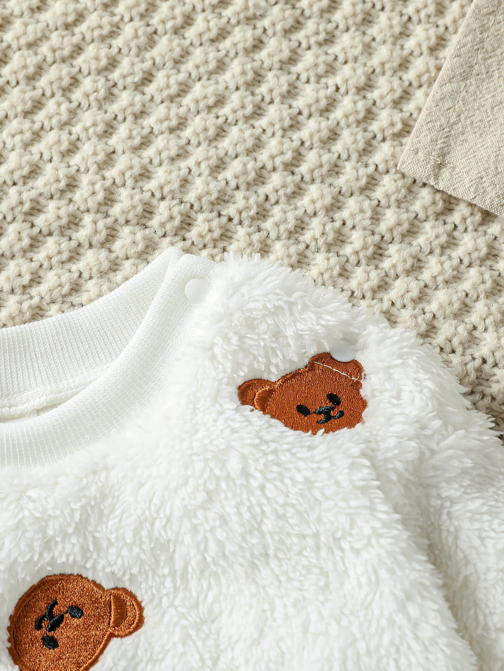 Conjunto 2 Peças Bebê Fleece Ursinho Quente | Unissex 6M–2 Anos