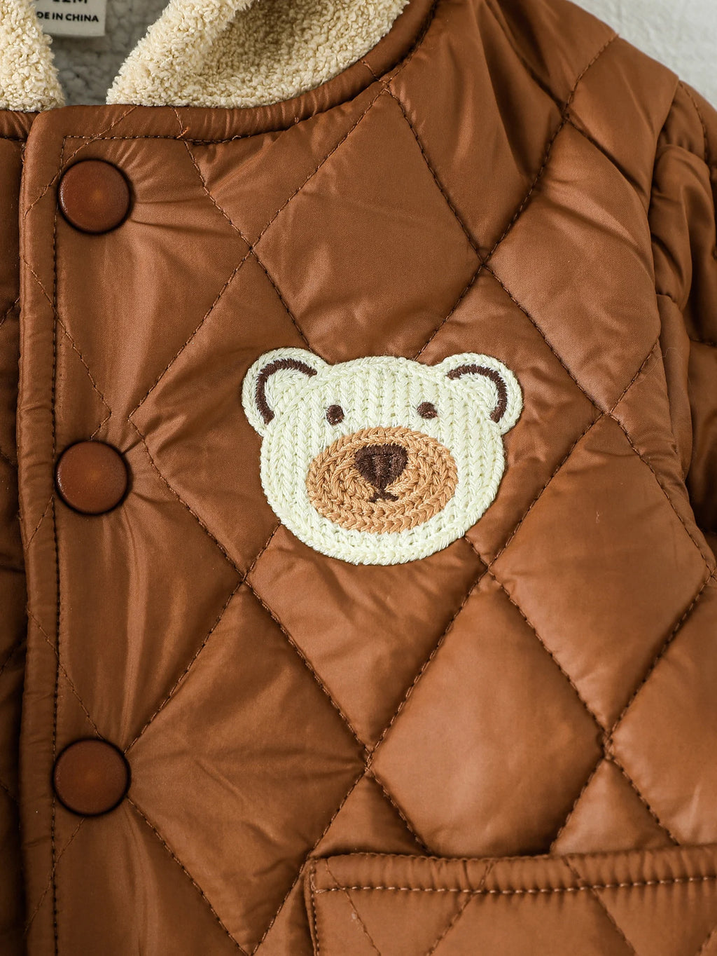 Conjunto 2 Peças Bebê Menino Teddy Bear | Jaqueta Capuz + Calça Fleece Inverno 3M–3 Anos