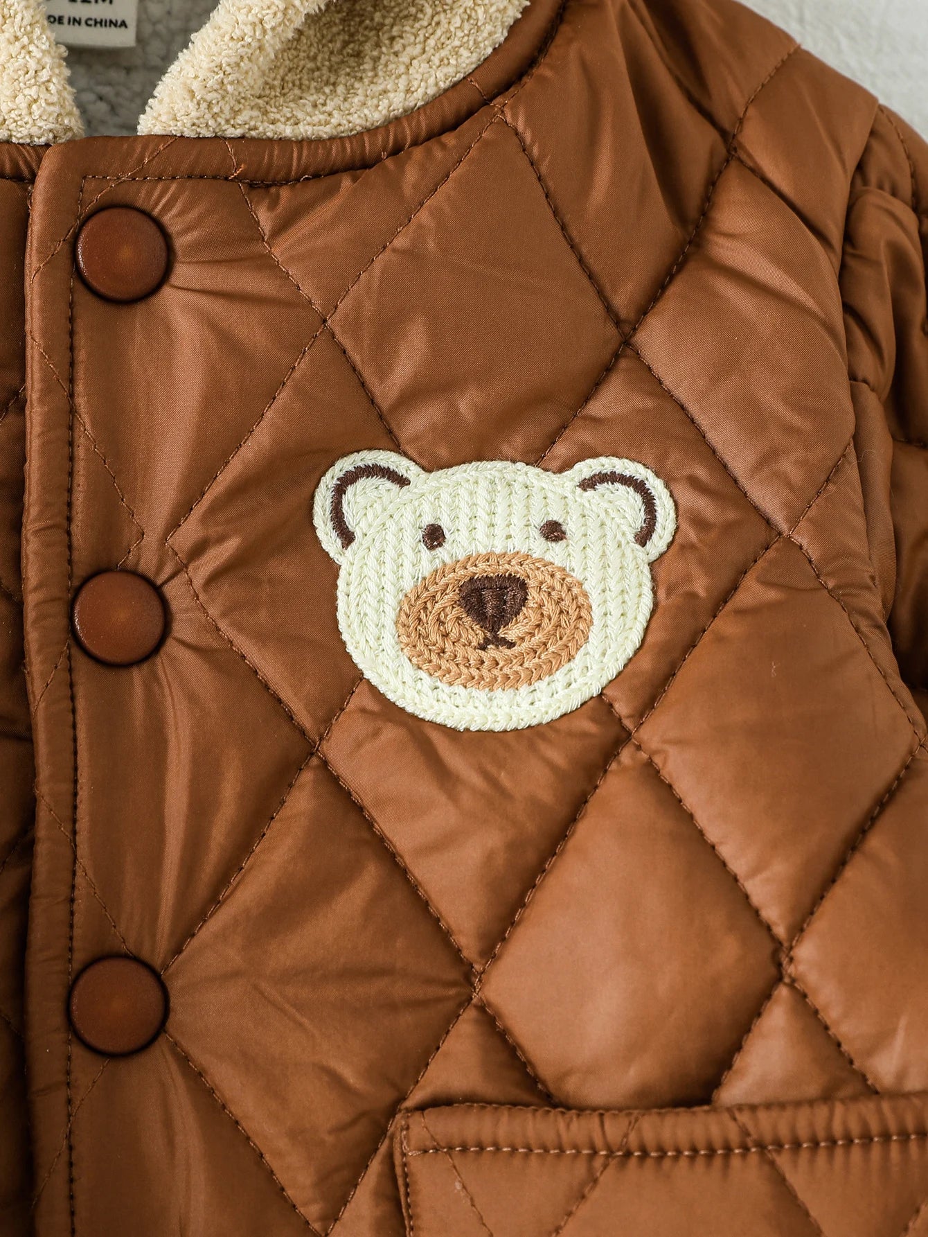 Conjunto 2 Peças Bebê Menino Teddy Bear | Jaqueta Capuz + Calça Fleece Inverno 3M–3 Anos