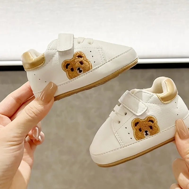 Tênis Bebê Panda Teddy Bear | Esportivo Fashion Primeiros Passos 0–18 Meses