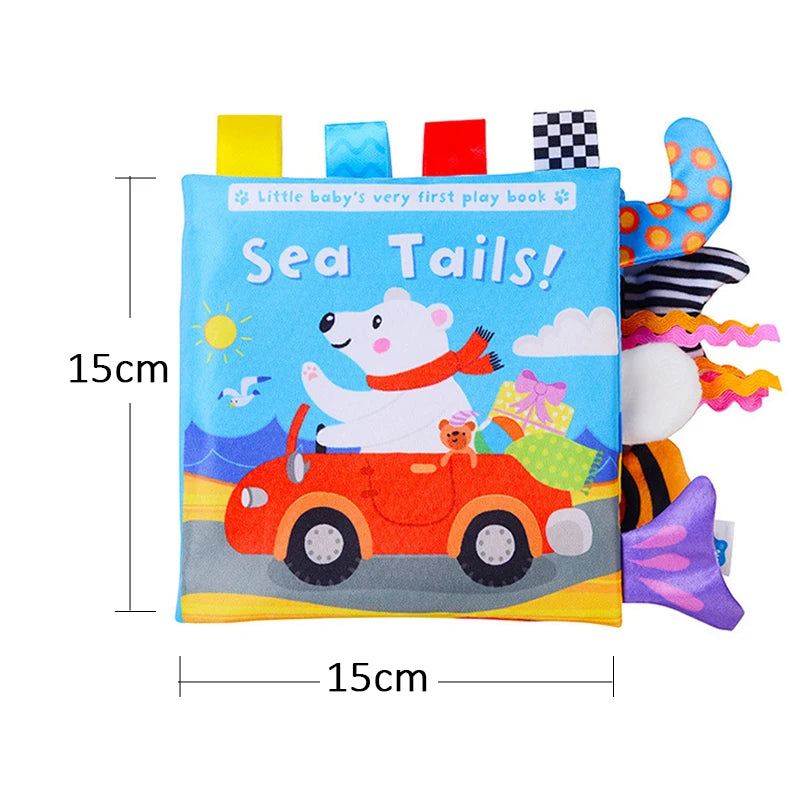 Livro Sensorial Bebê 3D Toque e Sinta | Estimulação Precoce 0–12 Meses