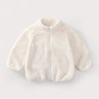 Casaco Pelúcia Infantil Gola Alta | Zíper Quentinho 9M–6 Anos