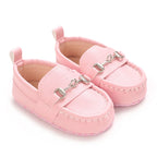 Sapatinho Bebê Couro PU | Estilo Britânico Sola Macia 0–18 Meses