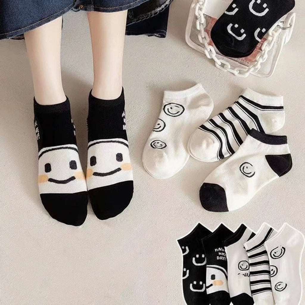 Kit 10 Pares Meias Femininas Teddy Bear | Cano Baixo Estampa Urso