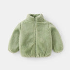Casaco Pelúcia Infantil Gola Alta | Zíper Quentinho 9M–6 Anos