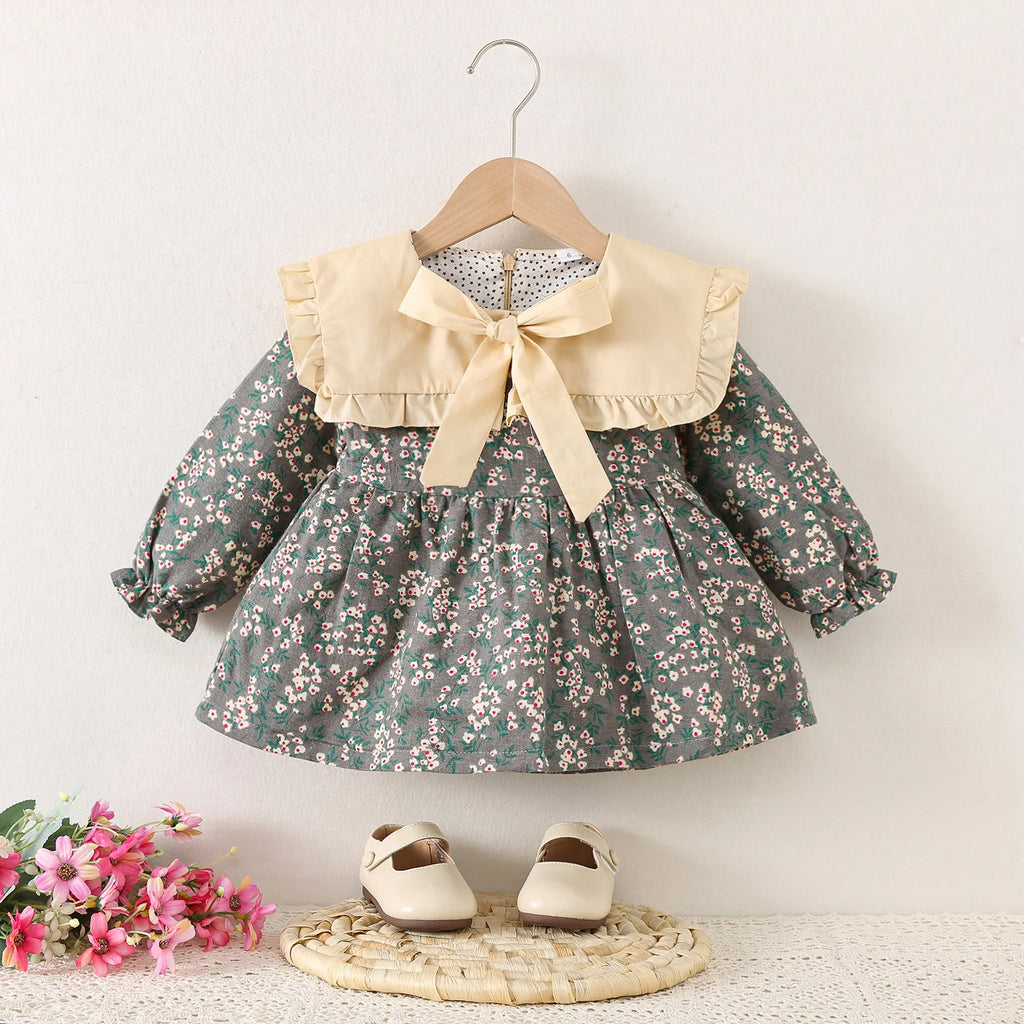 Vestido Floral Manga Longa