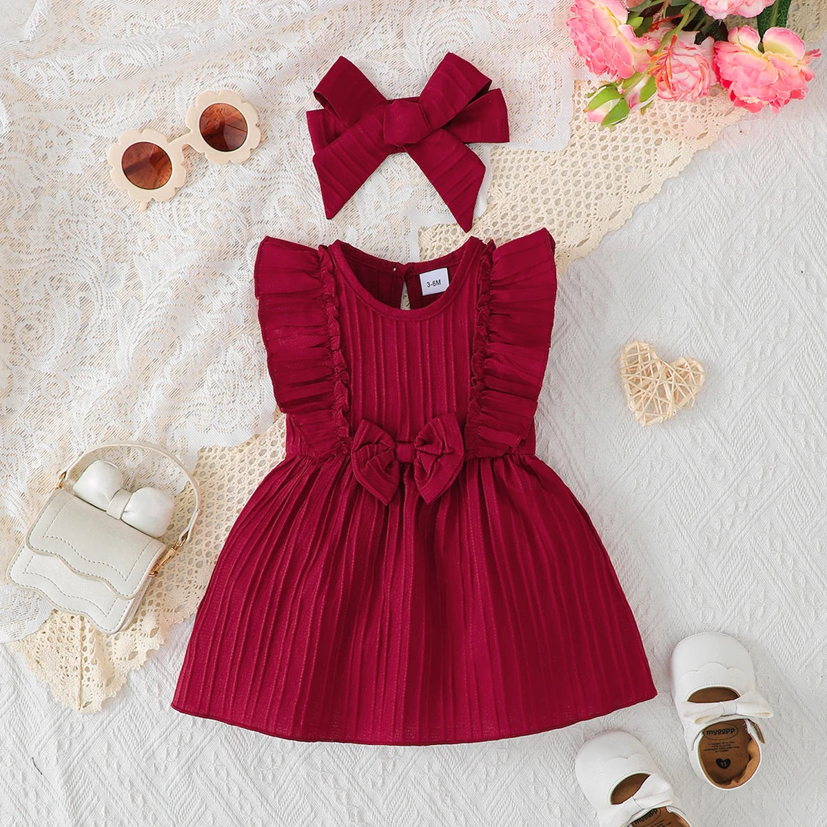 Vestido Liso com Faixa