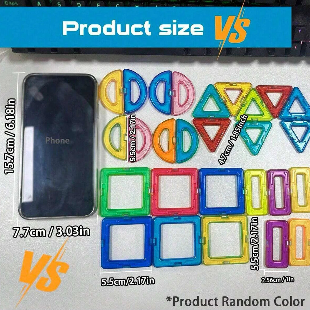 Blocos Magnéticos de Construção STEM | Brinquedo Educativo DIY