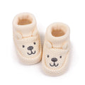 Sapatinho de Tricô Bebê com Orelhinhas Teddy Bear | Macio e Quentinho Inverno 0–12 Meses
