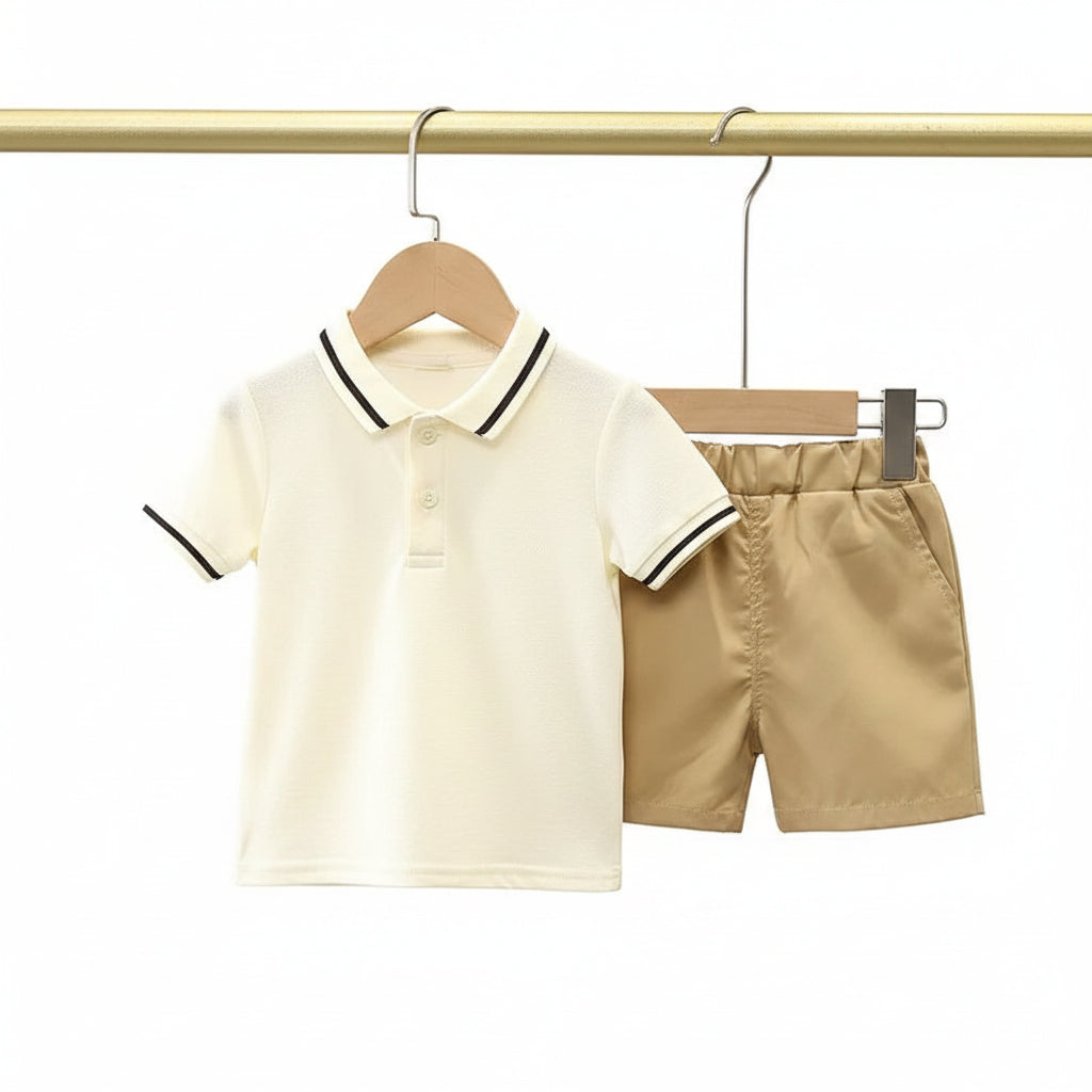 Conjunto 2 Peças Infantil Teddy Bear | Camiseta + Shorts Verão Algodão 1–5 Anos
