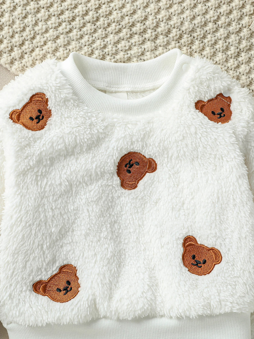 Conjunto 2 Peças Bebê Fleece Ursinho Quente | Unissex 6M–2 Anos