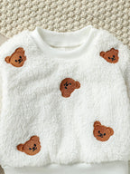 Conjunto 2 Peças Bebê Fleece Ursinho Quente | Unissex 6M–2 Anos