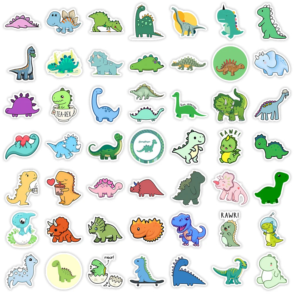 Adesivos Dinossauro | Kit Decorativo para Cadernos e Bagagem