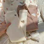 Legging Térmica Infantil Canelada Cachorrinho Bordado | Meninas 2–7 Anos