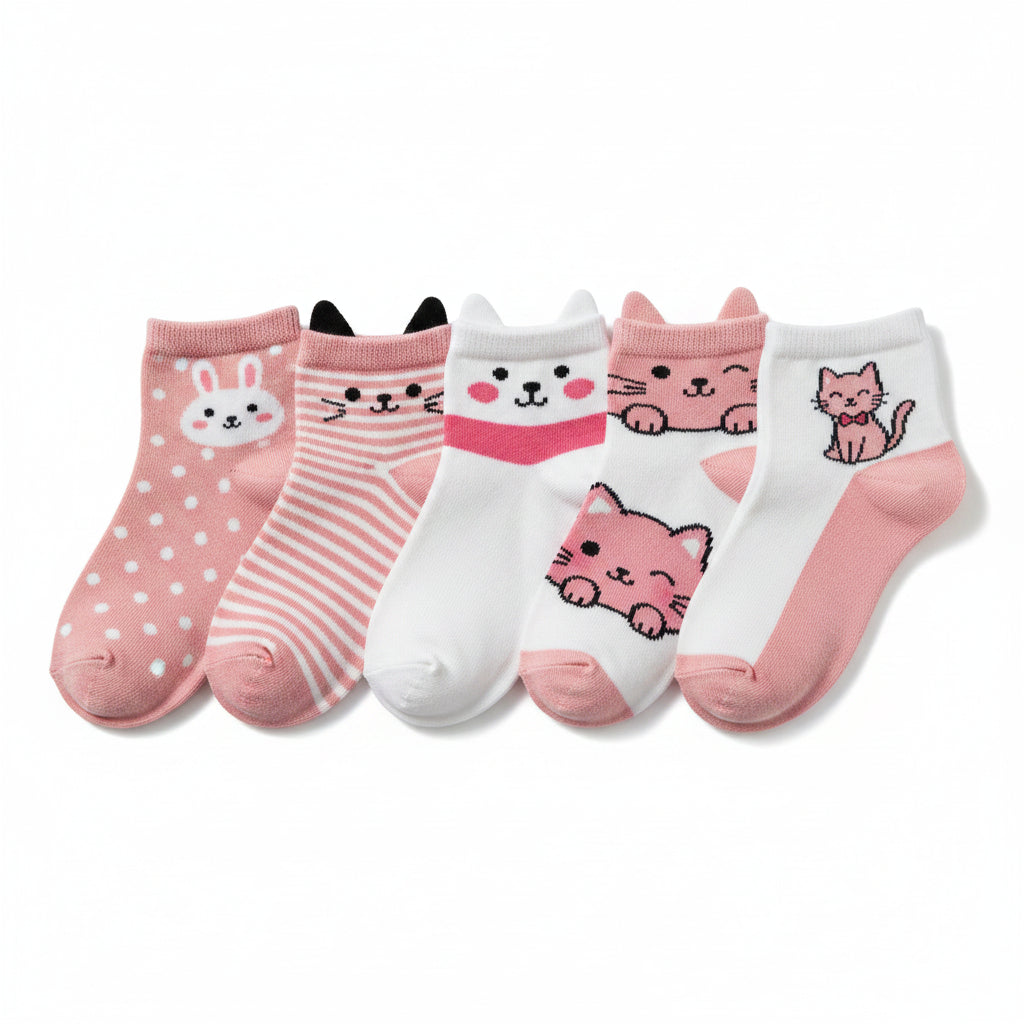 Kit 10 Pares Meias Femininas Teddy Bear | Cano Baixo Estampa Urso