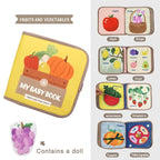 Livro de Feltro Montessori | Histórias com Animais e Frutas para Bebês