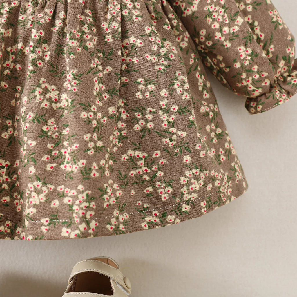 Vestido Floral Manga Longa